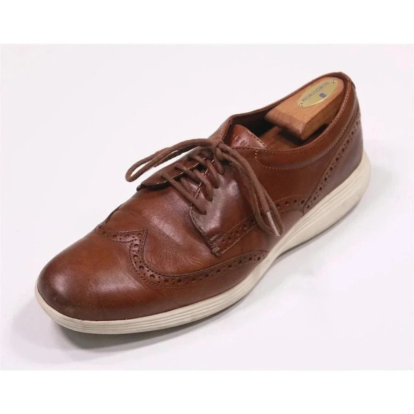 Cole Haan Grand OS Tour Brown Wingtip Oxford Leather Dress Shoes Men\'s 11.5 M main image 6